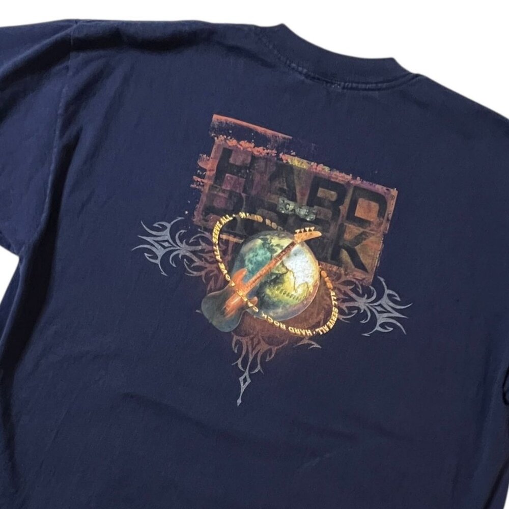 Vintage Hard Rock Cafe New York T-Shirt XL Blue Guitar Love All Made In USA 90s